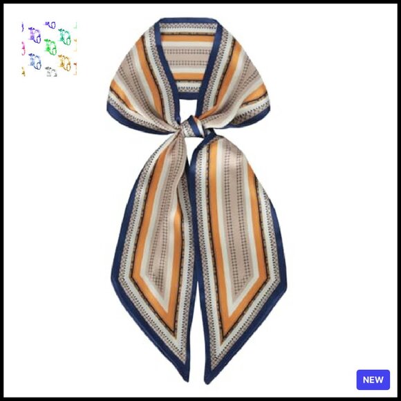 Satin Silk Scarf Elegant Multi-Function Head Wrap Hair Band Accessory - Picture 2 of 8